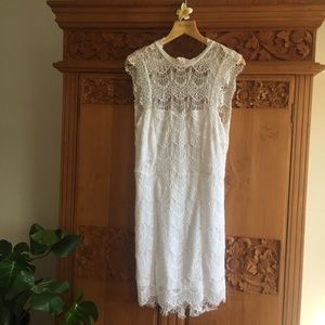 White lace Free People dress